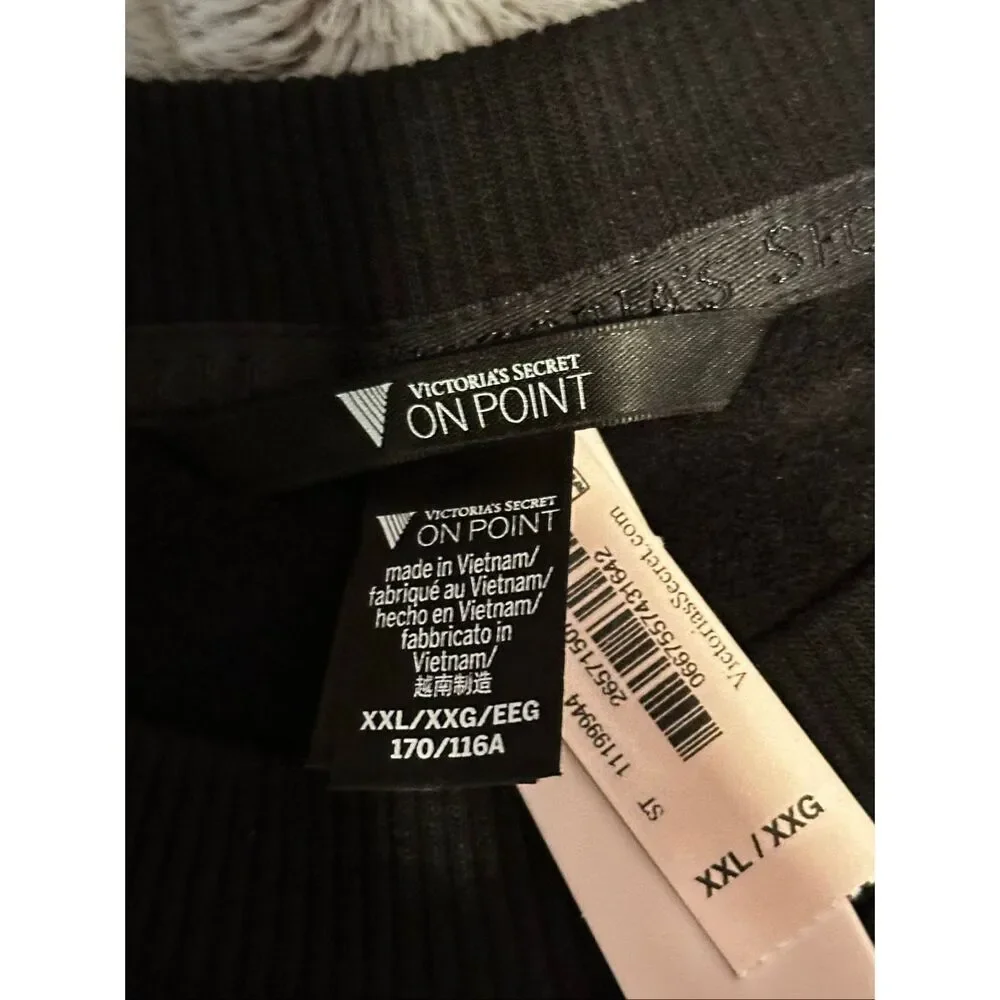 NWT Victoria's Secret Black Sweatshirt Size XXL - Picture 5 of 9